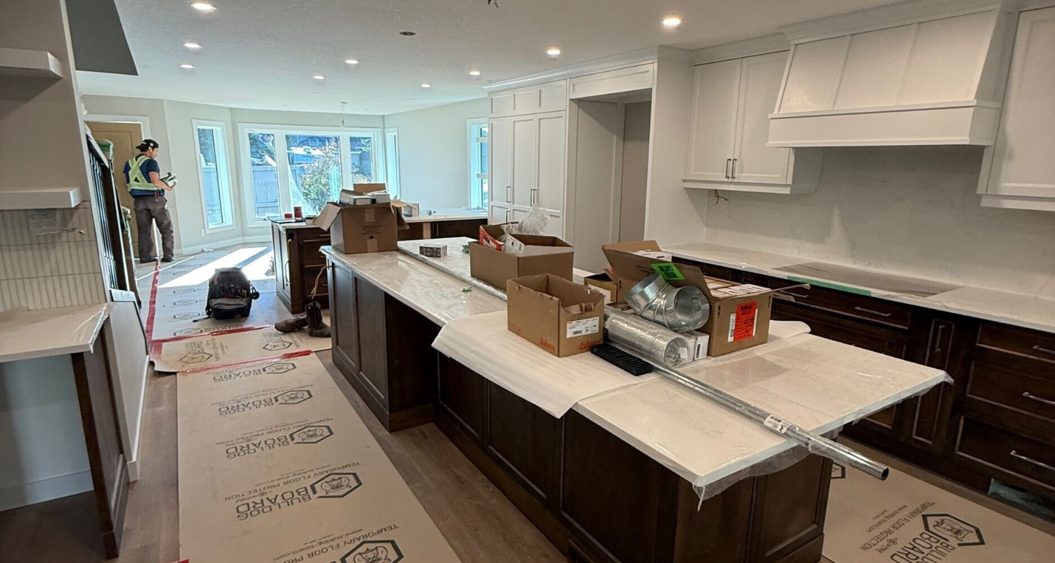 in progress image, kitchen renovation, calgary